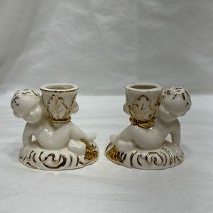 Vintage Angel candle holders